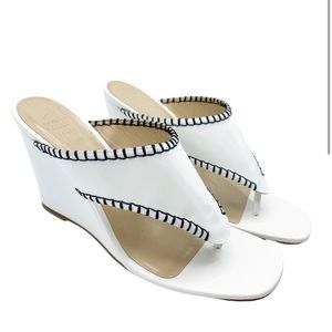 Maryam Nassir Zadeh - Talia Nova - White Wedge Sandals 38.5